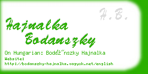 hajnalka bodanszky business card